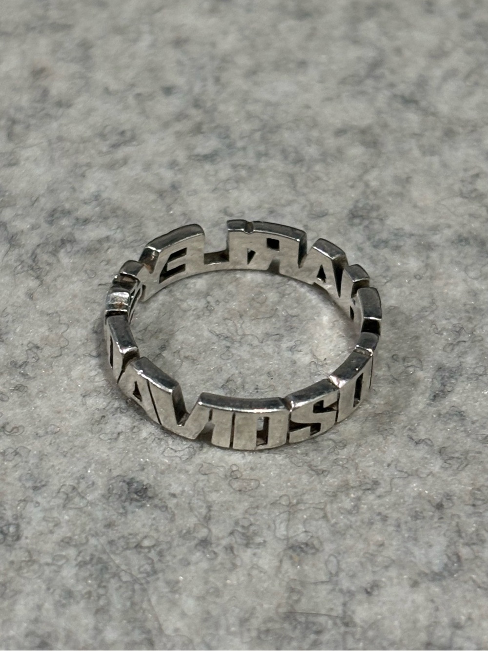 Harley-Davidson Sterling Silver Logo Cutout Band Ring - Picture 3 of 3